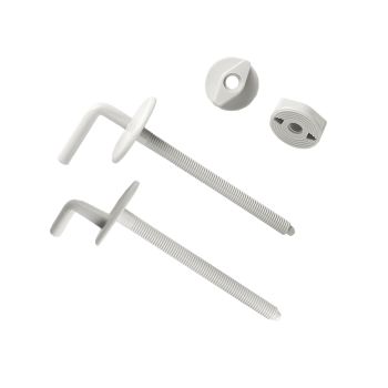 Комплект крепления сиденья IDDIS Optima Home 2 крючка пластик (937EC200SK) — фото 1, Комплектующие для туалета