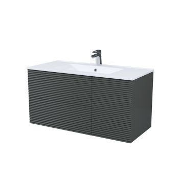 Тумба с умывальником, подвесная, 100 см, темно-серый, Bild, IDDIS, (BIL10G0i95K) — фото 2, Тумбы с раковиной