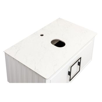 Столешница La Fenice Granite Gray Structural 100 см, белая FNC-03-PL01-100 — фото 1, Консоли