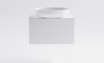 Товар: Тумба М-40 Slim 80см 1ящ белый мат./волна, раковина Атрия бел гл., столешница Solid бел гл. 4631177714573 - фото 2 Тумба М-40 Slim 80см 1ящ белый мат./волна, раковина Атрия бел гл., столешница Solid бел гл. 4631177714573 — фото 2, Тумбы с раковиной