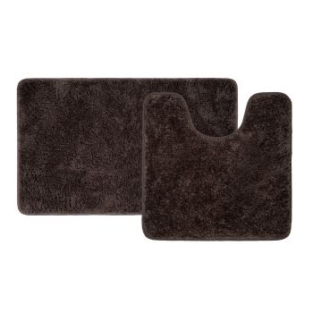Товар: Набор ковриков для ванной комнаты, 50х80 + 50х50, микрофибра, темно--коричневый, IDDIS, BSET08Mi13 - фото 2 Набор ковриков для ванной комнаты, 50х80 + 50х50, микрофибра, темно--коричневый, IDDIS, BSET08Mi13 — фото 2, Аксессуары для ванной
