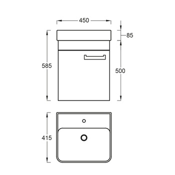 Комплект мебели "COMPACT LINE 45" 14000012 — фото 2, Комплекты мебели для ванной