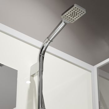 Душевая кабина Niagara Standart ST100/15Q/BK (100х100х200) квадрат,поддон 15см,распашная,проф.белый,без крыши,3 места — фото 7, Душевые кабины