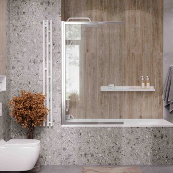 Шторка на ванну стеклянная Reflexion RX15090CCR-22 — фото 1, Шторки на ванну