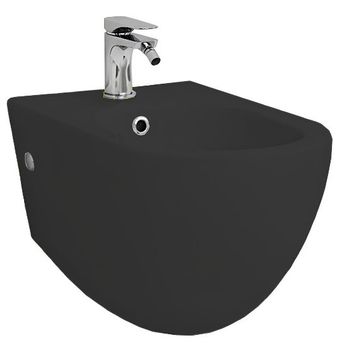 Биде Artceram File 2.0 подвесной с одним отверстием цвет черный матовый FLB001 17 00 — фото 2, Биде подвесные