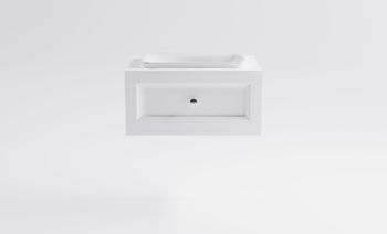 Тумба Классик 80см 1ящ белый мат., раковина Ретро бел глянц, столешница Solid белый мат. 4631177715532 — фото 3, Тумбы с раковиной