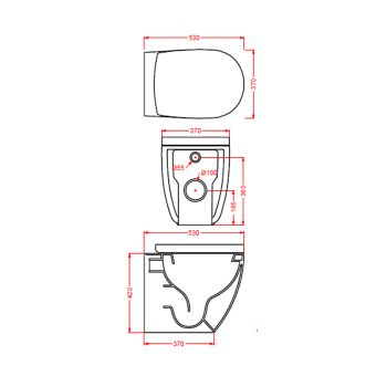 Унитаз Artceram приставной безободковый цвет petrolio FLV005 42 00 — фото 1, Приставные унитазы