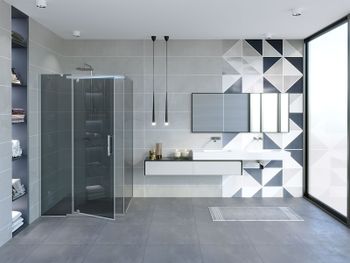 Душевой уголок ERLIT 101 серия ER10112H-C4 тонированное стекло — фото 3, Душевые уголки