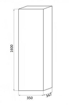 Пенал вертикальный Novel (левый) NVL000P — фото 3, Пеналы для ванной комнаты