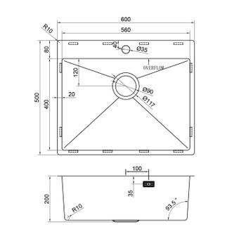 Кухонная мойка Reflexion Iseo RX2265BL оружейная сталь — фото 289, Кухонные мойки