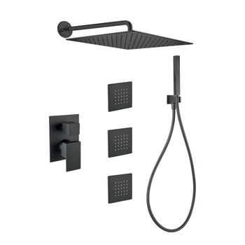 Душевая система встраиваемая Webert Pegaso PE890104560, черный — фото 1, Душевые системы