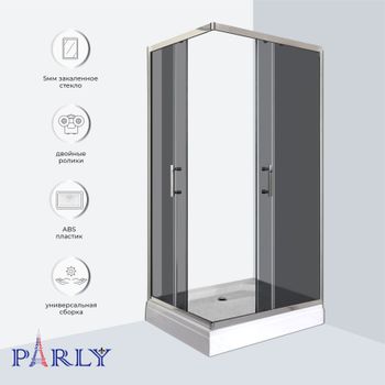 Уголок QZ71S N душевой PARLY низкий поддон — фото 9, Душевые уголки