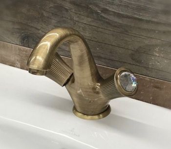 Смеситель для раковины Fiore VENERE SKY (SWAROVSKI®) 13ZZ0622, бронза — фото 1, Смесители для раковины