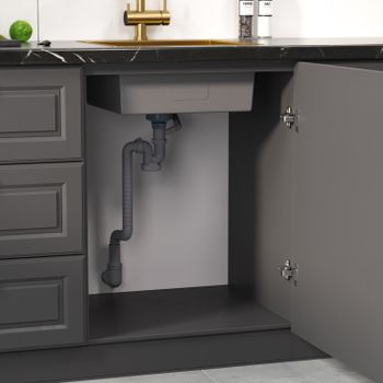 Кухонная мойка Reflexion Iseo RX2265BL оружейная сталь — фото 56, Кухонные мойки