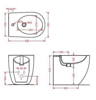 Биде Artceram File 2.0 напольное с одним отверстием цвет белый матовый FLB002 05 30 — фото 1, Биде напольные
