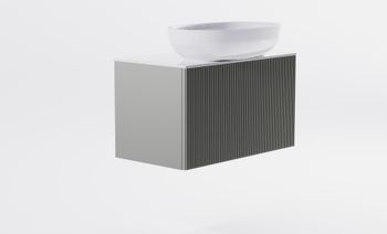 Товар: Тумба М-40 Slim 80см 1ящ NCS S 3502-Y мат./волна, раковина Атрия бел гл., столешница Solid бел гл 4631177714542 - фото 2 Тумба М-40 Slim 80см 1ящ NCS S 3502-Y мат./волна, раковина Атрия бел гл., столешница Solid бел гл 4631177714542 — фото 2, Тумбы с раковиной