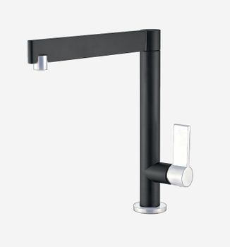 Смеситель для кухни Webert Spirit SO920302564, черный/хром — фото 1, Смесители для кухни