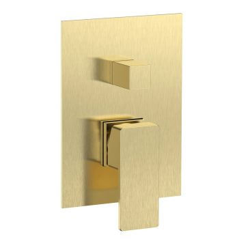 AQM8808BG Savona Встраиваемый смеситель на 2 потр. в комплекте с внутр. частью, хзолото шлифованное — фото 1, Смесители