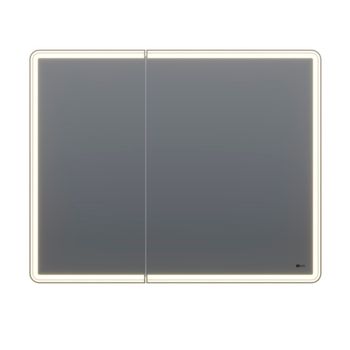 Шкаф зеркальный Lemark ELEMENT 100х80 см 2-х дверный, с подсветкой, с розеткой, цвет корпуса: Белый LM100ZS-E — фото 1, Зеркальные шкафы в ванную