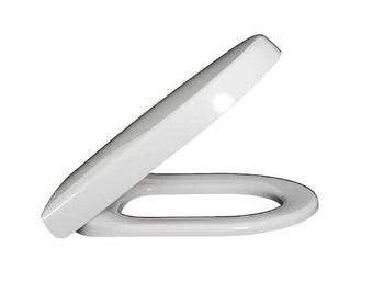 Сиденье для унитаза, Villeroy&Boch, Subway, с крышкой, ширина, мм-355, глубина, мм-440, высота, мм-30, тип шарниров-SoftClose, Quick Release, материал шарниров-нержавеющая сталь, цвет шарниров-хром, цвет-белый 9M66S101 — фото 1, Сиденья для унитаза