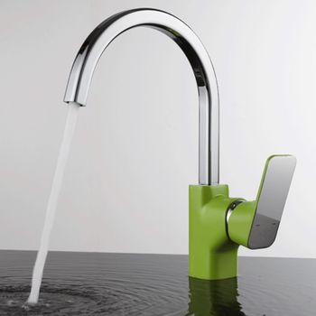 Смеситель для кухни D&K Berlin DA1432412, зеленый — фото 1, Смесители для кухни