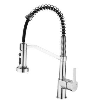 Смеситель для кухни с гибким изливом и режимом душ Haiba HB73826, хром — фото 1, Смесители для кухни