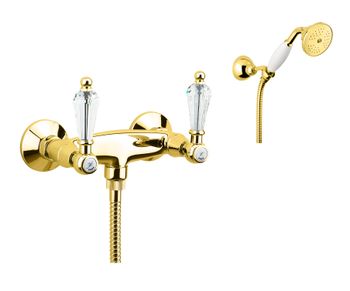 Смеситель для душа Fiore GIOIELLI (SWAROVSKI®) 08OO0602, золото — фото 1, Смеситель для душа