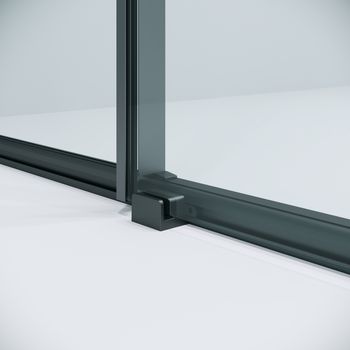 Душевое ограждение Niagara Nova NG-34-12AGR-A80GR-34 (120х80х195) прямоугольник,раздвижная,графит,стекло прозрачное,2 места — фото 7, Душевые уголки