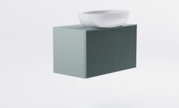 Тумба М-40 Slim 70см 1ящ NCS S 3005-B80G мат./волна, раковина Атрия бел гл, столешница Solid в цвете 4631177715907 — фото 2, Тумбы с раковиной