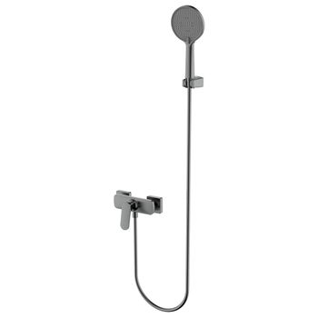 AQM6713GM Imola Смеситель для душа, с душевым набором, Ø120 мм, 3 режима, Серый матовый — фото 1, Смеситель для душа