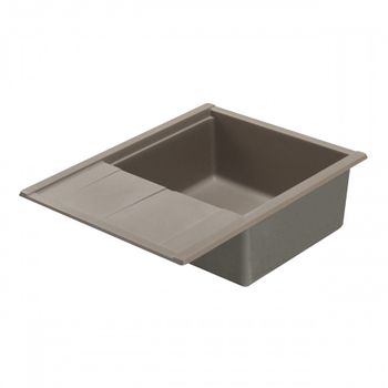 Товар: Мойка для кухни Делия 65 650x516x218 мм, прямоуг. с крылом, серый шелк 1A718632DE250 - фото 2 Мойка для кухни Делия 65 650x516x218 мм, прямоуг. с крылом, серый шелк 1A718632DE250 — фото 2, Кухонные мойки