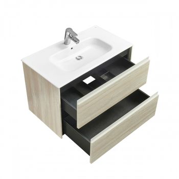 ONA Модуль для раковины 800 мм, 785x450x565 мм, с 2 ящиками, светлый дуб, ROCA A857630512 — фото 9, Тумбы под раковину