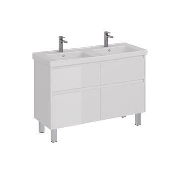 Товар: Тумба Lemark COMBI 125 см под 2 раковины, подвесная/напольная,4 ящика, цвет корпуса, фасада: Белый г LM03C125T - фото 4 Тумба Lemark COMBI 125 см под 2 раковины, подвесная/напольная,4 ящика, цвет корпуса, фасада: Белый г LM03C125T — фото 4, Тумбы под раковину