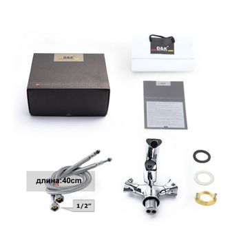 Смеситель для раковины D&K Hessen DA1382101, хром — фото 2, Смесители для раковины