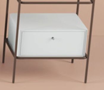 Ящик выдвижной Artceram Fuori Scala деревянный для металлической консоли цвет белый матовый ACM039 05 — фото 1, Мебель для ванной