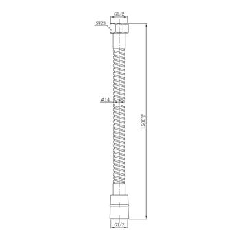 Шланг для душа Raiber RPG-30, золото — фото 2, Душевые шланги
