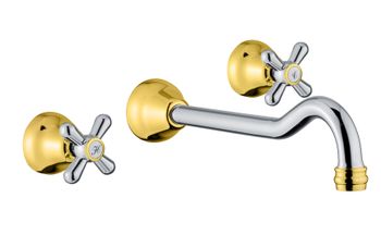 Смеситель для раковины Fiore MARGOT 26CO0636, хром/золото — фото 1, Смесители для раковины