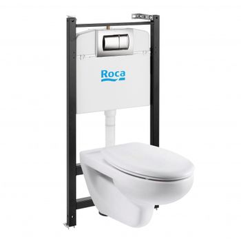 VICTORIA Комплект 4 в 1 (инсталляции+подв. унитаз+сиденье с механизмом Soft-Closing+смывная клави 7893100000 — фото 1, Комплекты унитаз + инсталляция