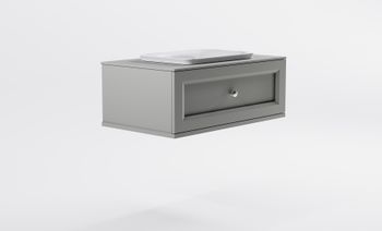 Тумба Классик 100см 1ящ NCS S 3502-Y мат., раковина Ретро бел глянц, столешница Solid в цвете 4631177715624 — фото 3, Тумбы с раковиной