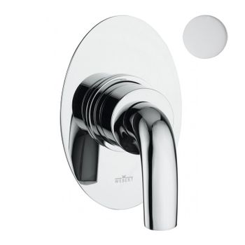 Смеситель для душа встраиваемый Webert Aria AC0680844, белый/хром — фото 1, Смеситель для душа