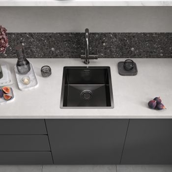 Кухонная мойка Reflexion Iseo RX2265BL оружейная сталь — фото 50, Кухонные мойки