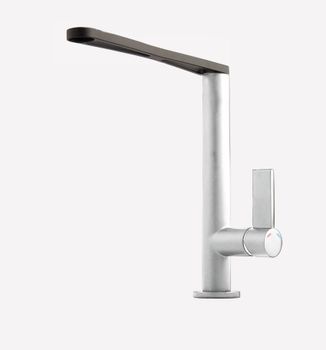 Смеситель для кухни Webert Essential EN920302441, черный/сталь — фото 1, Смесители для кухни