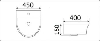 Умывальник CeramaLux 78370A — фото 1, Раковины