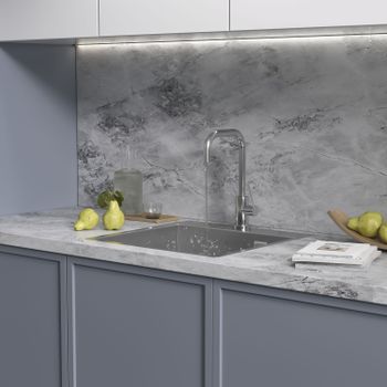 Кухонная мойка Reflexion Iseo RX2265BL оружейная сталь — фото 279, Кухонные мойки