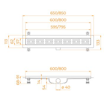Душевой лоток Drain Leo-10 60211080-01 — фото 6, Душевые лотки