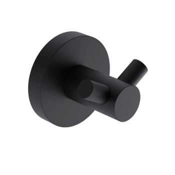 AQM7202MB Trento Крючок двойной латунный, черный матовый — фото 1, Крючки для полотенец