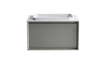 Тумба Фрейм 70 с 1ящ NCS S 3502-y мат. с раковиной Антарес бел гл. и столешницей Solid бел гл. 4631177713767 — фото 1, Тумбы с раковиной