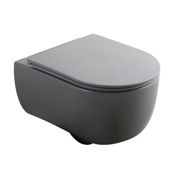 Унитаз подвесной Veconi Rino VRI-49TGR — фото 1, Подвесные унитазы