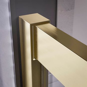 Душевой угол Veconi Premium Trento PTC-20G, 1000Х800x2000, брашированное золото, стекло прозрачное PTC20-G-10080-01-C4 — фото 3, Душевые уголки