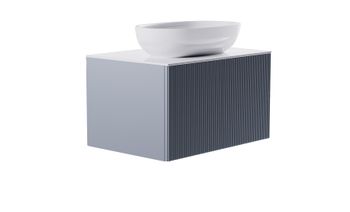 Тумба М-40 70см 1ящ цв NCS S 3005-R80B мат./волна, раковина Атрия бел гл., столешница Solid бел гл. 4631177713507 — фото 3, Тумбы с раковиной